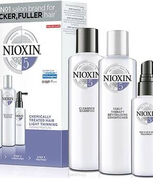3-СТУПЕНЧАТАЯ СИСТЕМА NIOXIN №5 (300 мл) Для химически обработанных с тенденцией к истончению волос